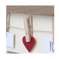 Fun A3 Photo Box Frames Light Brown Decorative Horizontal Love Picture Frame With Mat Wood Red Heart & Glass Pane